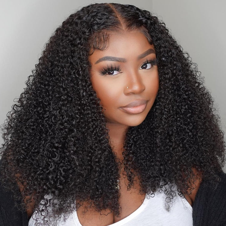Kinky Curly Transparent Lace Wig