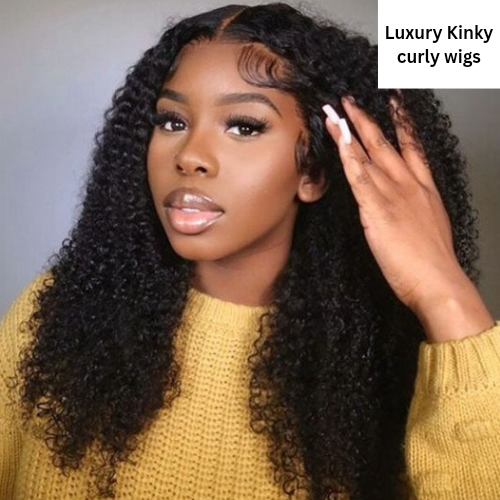 Kinky Curly Transparent Lace Wig