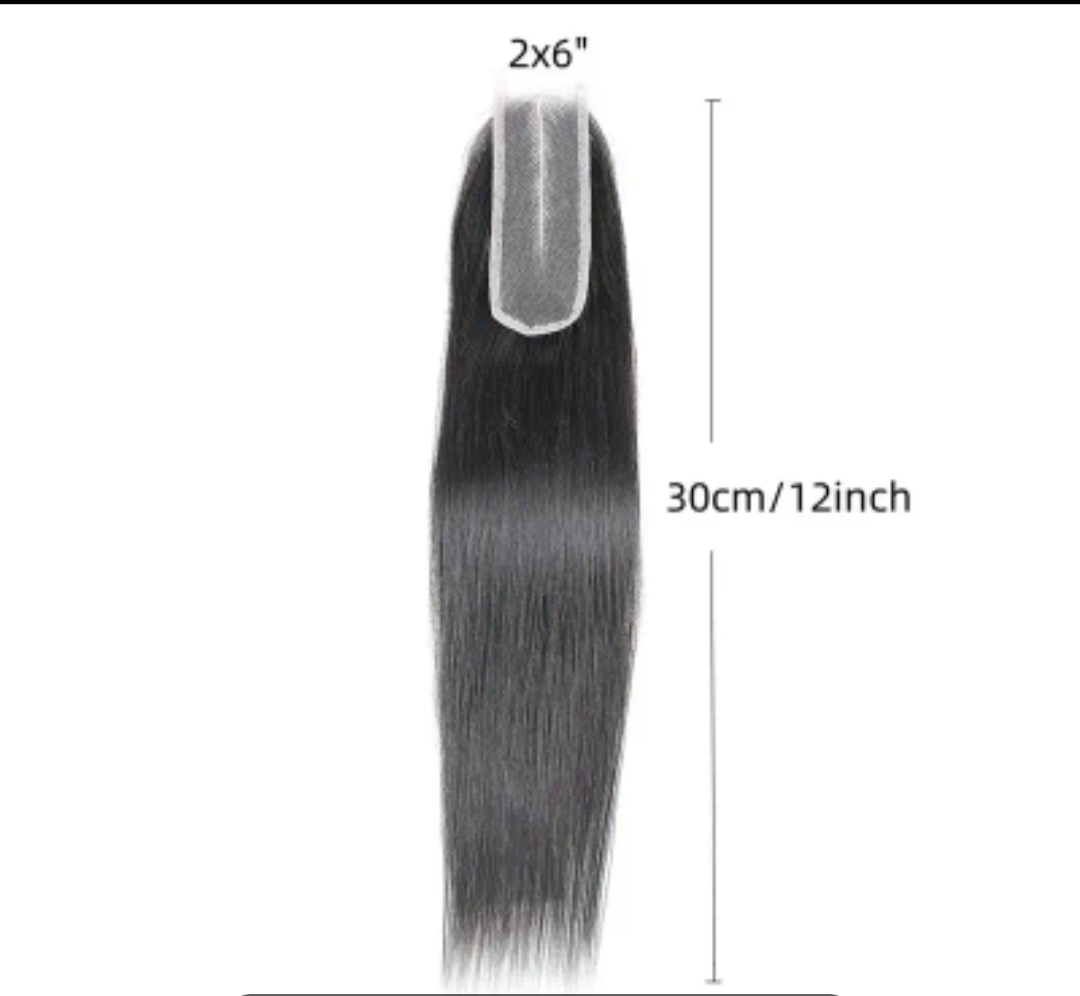 Luxury Transparent Lace Closure 2 x 6